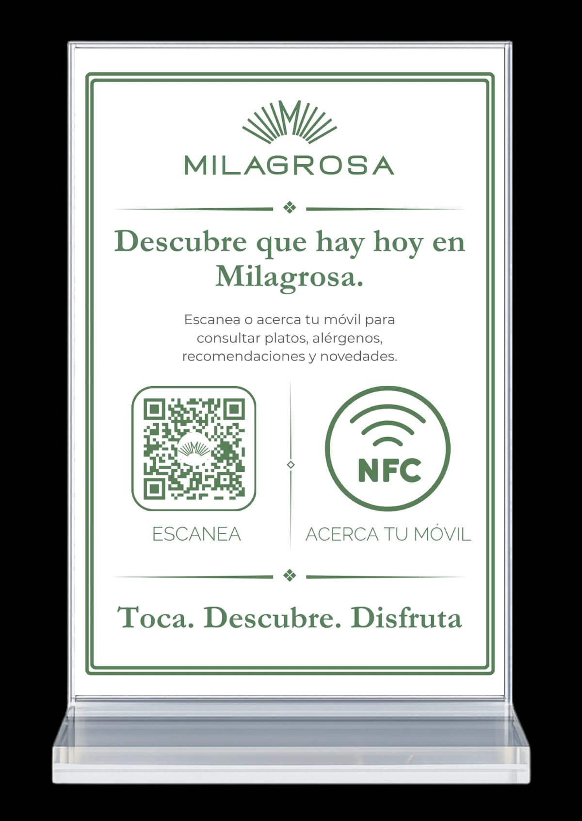 Stand NFC Milagrosa - cara principal